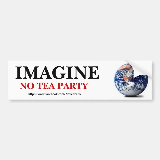 Föreställ inget Teaparty Bildekal (Framsidan)