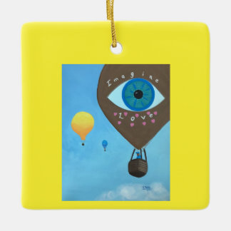 Föreställ kärlek, varmluftsballonger, ornament