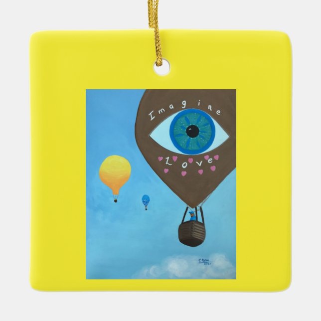 Föreställ kärlek, varmluftsballonger, ornament (Framsida)