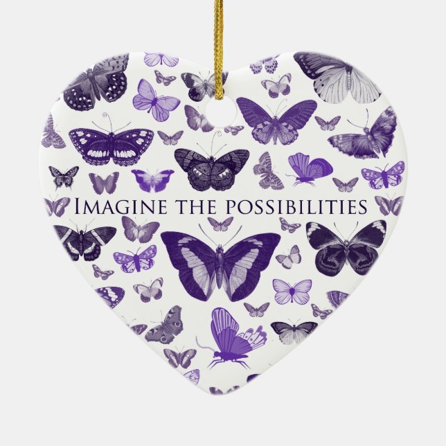 Föreställ möjligheterna julgransprydnad keramik (Baksidan)