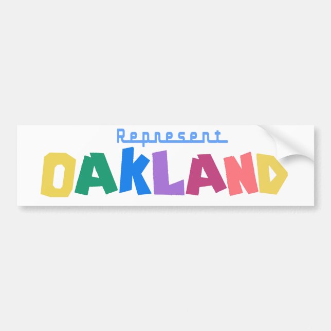 Föreställ Oakland Bildekal (Framsidan)