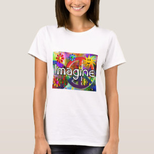 "Föreställ" Psychadelic 70-talgåvor T-shirt