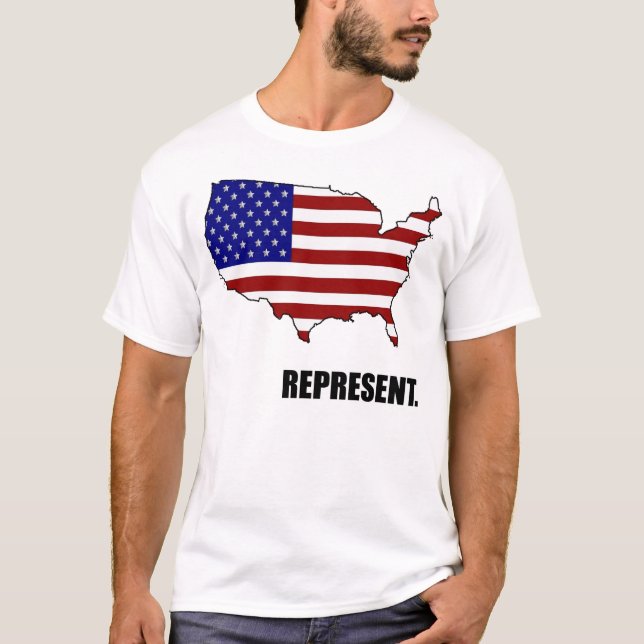 Föreställ USA T-tröja Tee (Framsida)