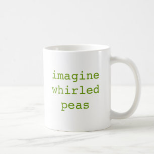 föreställ virvlade ärtor kaffemugg
