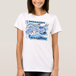 Föreställningskonst för musik noter för musik tee