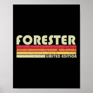 Forester Funny Yrke Yrke Yrke Birthday Worke Poster