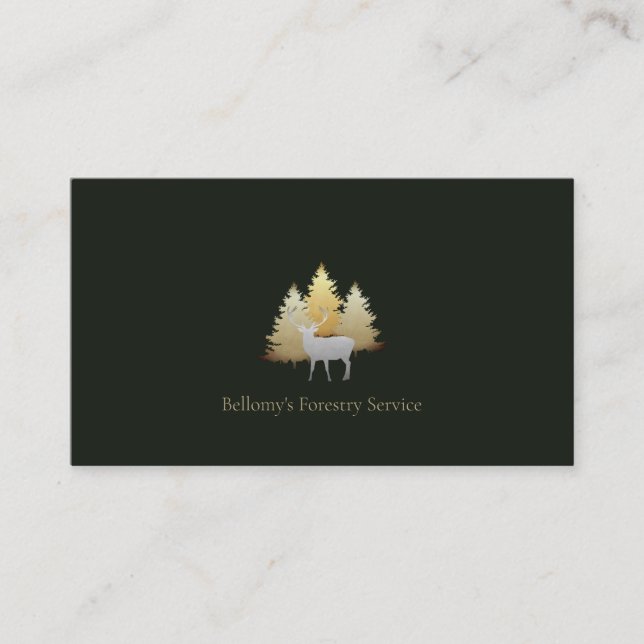 Forestry Service Business Card Visitkort (Framsida)