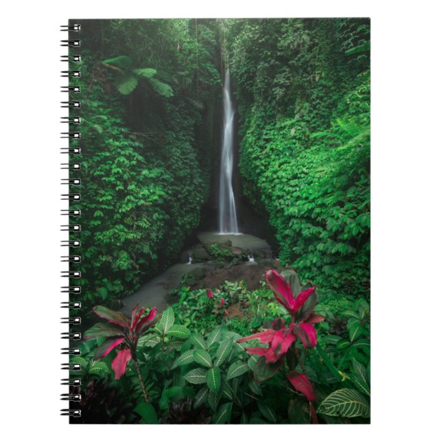 Forests | Leke Leke Waterfalls in Bali Anteckningsbok (Framsidan)