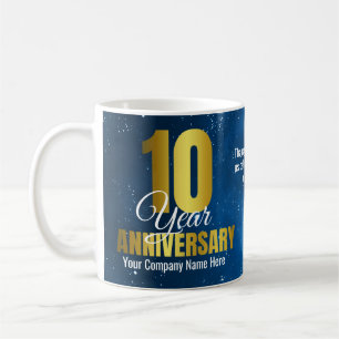 Företag 10-årsfirma kaffemugg