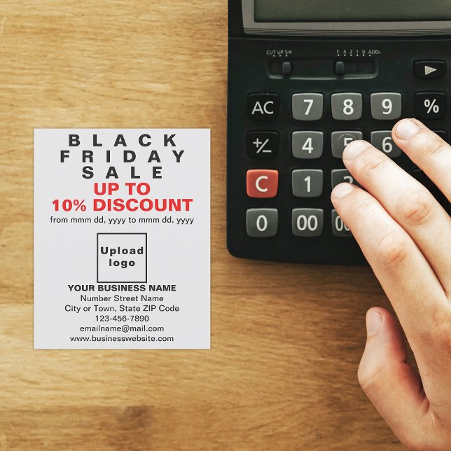 Företag Black Friday-rea på vit flygblad (Black Friday Sale on white flyer)