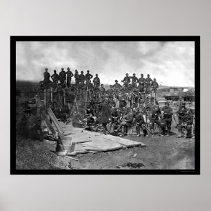 Företag C Troops vid Bull Springa 1862 Poster