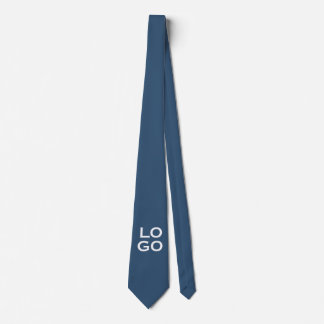 Företag eller företags anpassad logotyp på marinbl slips