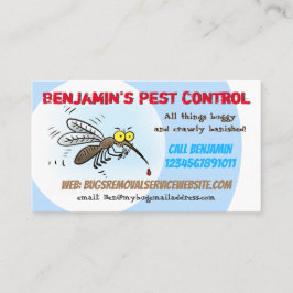 Företag för bekämpning av skadegörare på lera visitkort