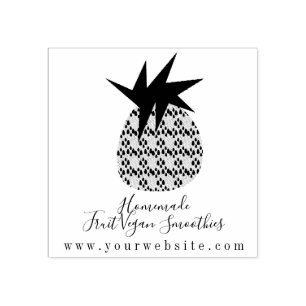 Företag Frukt Smoothie Ananas Logotyp Stämpel