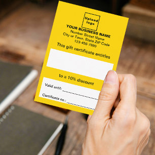 Företag Gult presentkort Tilläggskort