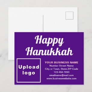 Företag Hanukkah Lila Högtidlig Postkort Helg Vykort