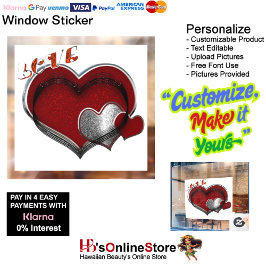 Företag Hjärtfönsterdekalstickers