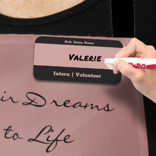 Företag Intern Volunteer Temporär rolltorkning rad Namnbricka