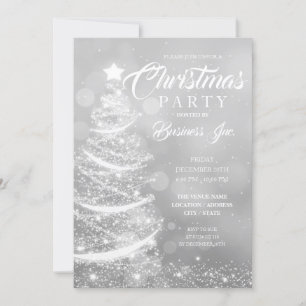 FÖRETAG JULGRAN GNISTRA SILVER PARTY INBJUDNINGAR