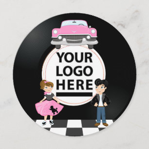 Företag/Klubb/College/School Sock Skutt Retro Part Inbjudningar