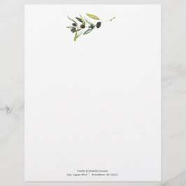 Företag Letterhead Design Olive Gren Brevhuvud