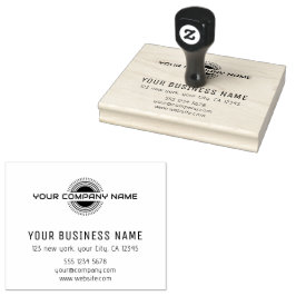 Företag | Logotyp Adress Company Namn Professionel Stämpel