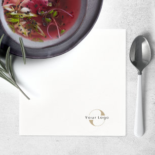 Företag Logotyp Clean Minimal Brand White Business Pappersservett