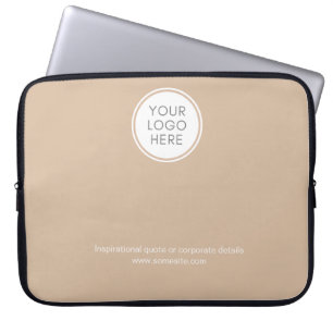 Företag med logotyps- och affärsinformation laptop fodral