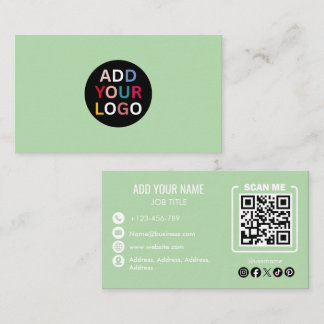 Företag Minimalist Visitenkort | Anpassad Logotyp Visitkort