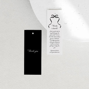 Företag Minimalistisk Tack Kläder Hängande Märke Litet Visitkort