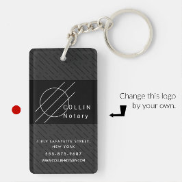 Företag nyckelringar minimalistisk randig svart