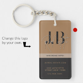 Företag nyckelringar minimalistisk ren enkel beige