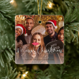 Företag QR-kod Foto God jul Giveaway Julgransprydnad Keramik