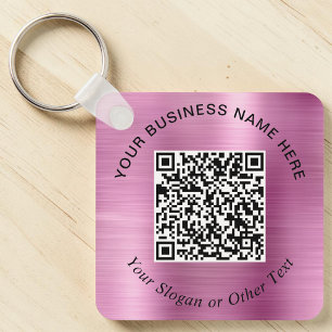 Företag QR-kod Kampanj Rosa Nyckelring