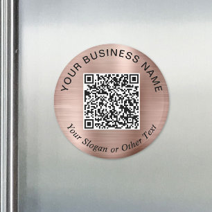 Företag QR-kod Rose Gold Kampanj Magnet
