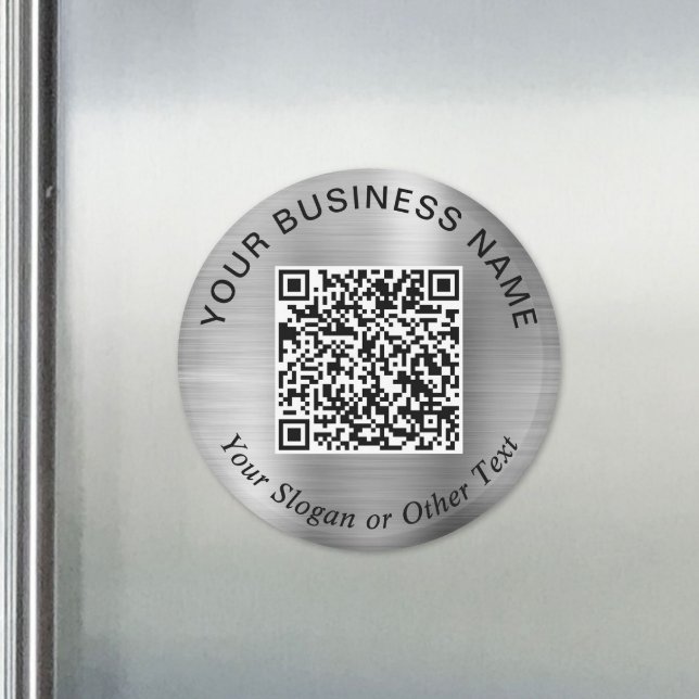 Företag QR-kod Silver Kampanj Magnet (Business QR Code Silver Promotional Magnet)