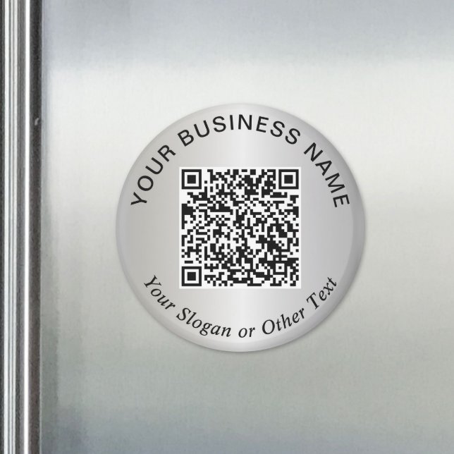 Företag QR-kod Silver Kampanj Magnet (Business QR Code Silver Promotional Magnet)