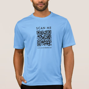 Företag QR-kod skanna mig herr dubbelsidig tryck T Shirt