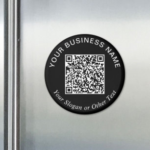 Företag QR-kod Svart Kampanj Magnet