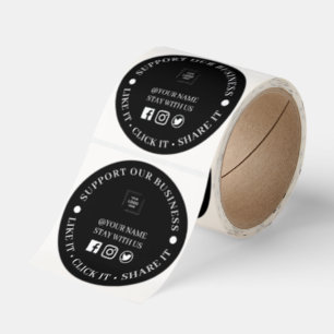 Företag Sociala Följare Klistermärke Rulle Design