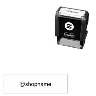 Företag @ sociala medier-handtag för webbutik självfärgande stämpel