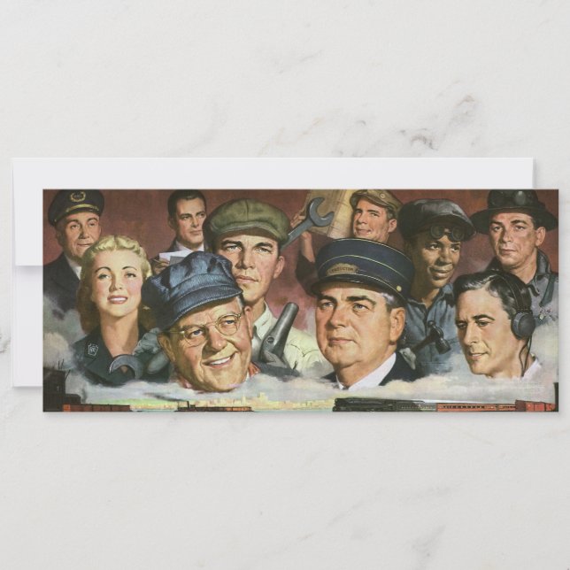Företag yrken, Vintage patriotisk patriotism (Framsida)