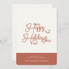 Företaget Terracotta Retro vintage Glad helg Julkort