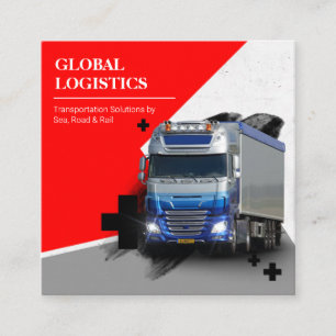 Företaget transport och Logistics Fyrkantigt Visitkort