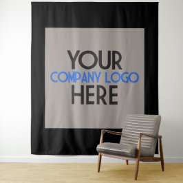 Företagets affärslogo Messeställning Svart bakgrun