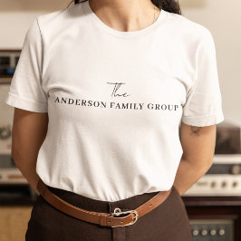 Företagets affärsnamn Branding Svart Skript T Shirt