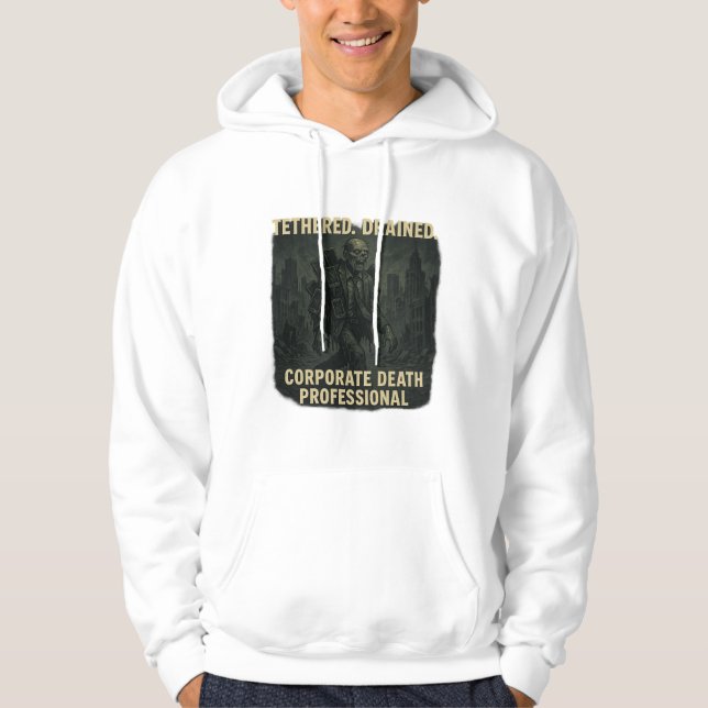 Företagets död Professionell Zombie Kontorsliv Hoodie (Framsida)