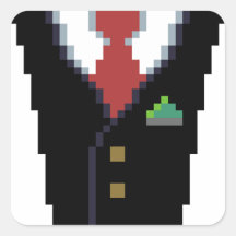 Företagets givare | Pixel Art Kostym Sticker