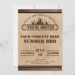 Företagets grillfest-inbjudan, Sommargrill, Potluc Inbjudningar