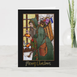 Företagets julkort för företag med jultomten helgkort